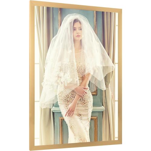 22x30 Frame Gold, Modern 30x22 Picture Poster Frame, Horizontal Vertical Hanging, Ornate 22 by 30 Gallery Family Concert Portrait Photo Frame Anniversary/Birthday/Wedding/Thank you/Christmas Gift