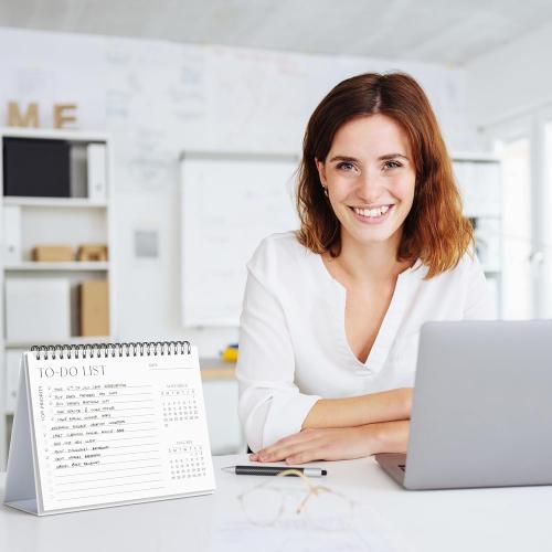 Aesthetic Desk Calendar 2025-2026 - Runs June 2025 until December 2026 - Beautiful Small Flip Desktop Calendar for Easy Organizing