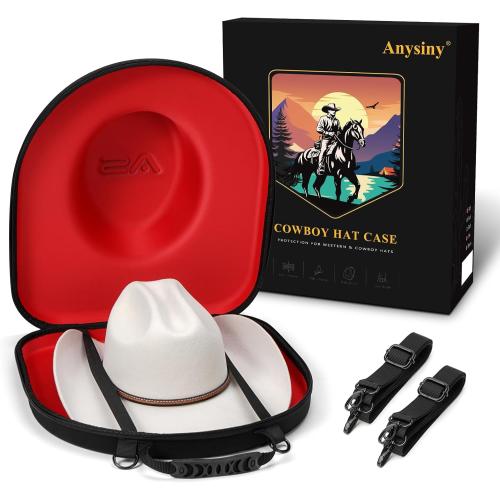 Hat Box for Travel-Crush Proof Hat Travel Case for Cowboy Hats Holder Storage Box Organizer Cap Carrier with Adjustable Carry Strap