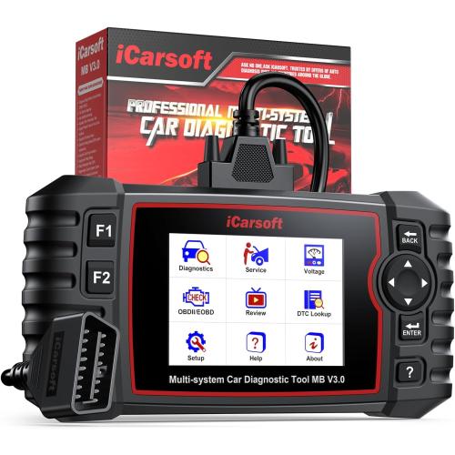 Bidirectional Diagnostic Tool for Most Mercedes-Benz/Sprinter/Smart from 1996-2023 iCarsoft MB V3.0 2025 Version 38  Reset Service OBD2 Full System Scanner Battery Test Actuation Test AutoVIN