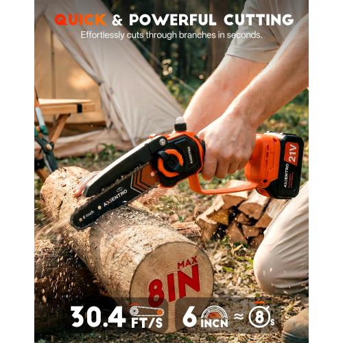 4-in-1 Pole Saw & Pruning Shears, 8-in Brushless Motor Pole Saw for Tree Trimming, Electric Pruners with Extendsion Pole, 2x4000mAh Li Batteries & Charger, 16FT Max Reach