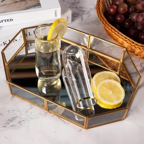 SUT 24 Pieces Stemless Plastic Champagne Flutes, 9oz Gold Rim Plastic Champagne Glasses, Clear Toasting Glasses, Unbreakable, Shatterproof Cocktail Cups for party/wedding