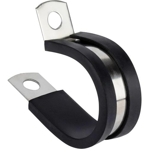 ISPINNER 36pcs 3/4 Inch Stainless Steel Cable Clamp, Rubber Cushioned Insulated Clamp, Metal Clamp, Tube Holder for Tube, Pipe or Wire Cord Installation (3/4 Inch)