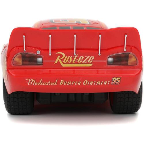 2 pack Jada Toys Pixar Cars 1:24 Lightning McQueen RC Remote Control Car 2.4 GHz Red Toys for Kids