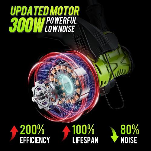 20V 12'' Cordless String Trimmer, Grass Trimmer&Edger with 8 Replacement Spools, Battery Powered Weed Trimmer with Auto Line Feed for Garden, Lawn(2*4AH Battery and Charger Included), Green