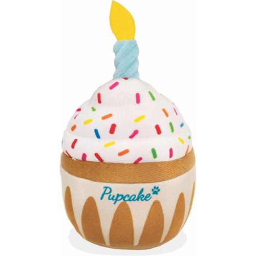 Nestpark Dog Birthday Toy - Pup Cake Puppy Cupcake Plush Squeak and Crinkle Gift