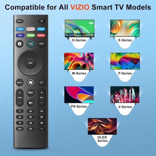 for VIZIO-Smart-TV-Remote-Replacement,Universal control XRT140 for VIZIO All LED LCD HD 4K UHD HDR Smart TVs