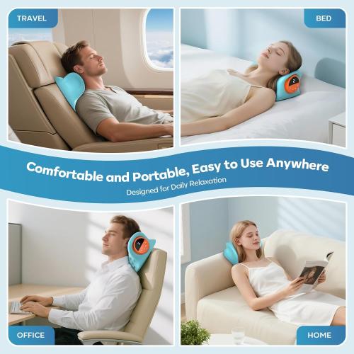 Neck Massager 2026 Deep Tissue Massage with Heating and Vibration Neck massager-3D deep Tissue Massage for Shoulder and Back, Portable Cordless with Type-C Charge,Home Office Car Use