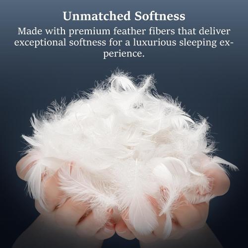COZSINOOR Goose Down Feather Pillows Queen Size Set of 2