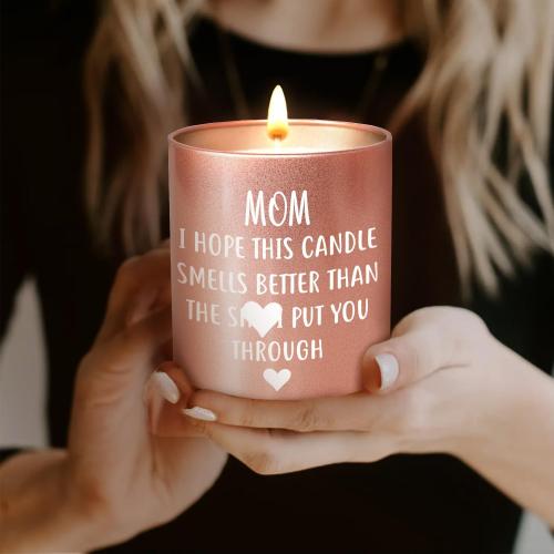 Mothers Day Gifts for Moms from Daughter Son 7oz Lavender Scented Candles Happy Birthday Gifts for Mom Funny Soy Eco-Friendly Long Lasting Handmade Natural Soy Max Candle Christmas Presents for Mom