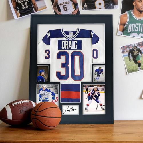 Aluminum Jersey Display Frame Case Large Shadow Box Jersey Frame with Photo Slots 98% UV Protection Clear Acrylic for Football, Hockey, Basketball, Baseball Shirt Ideal Gift for Sports Fans
