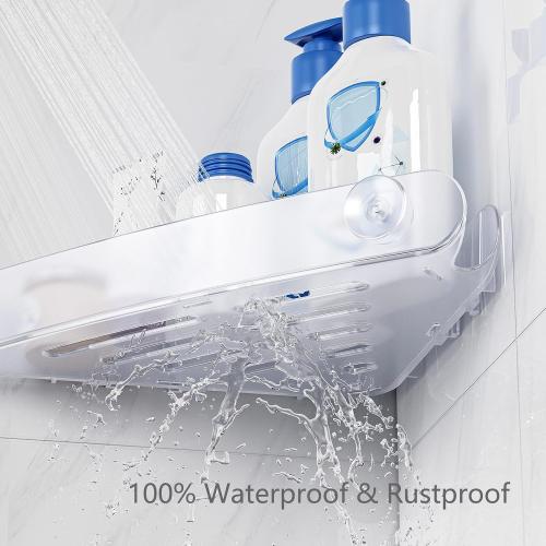 Sotfamily Plastic Shower Caddy Corner (for 90° Only), 4 Pack, Frosted Clear