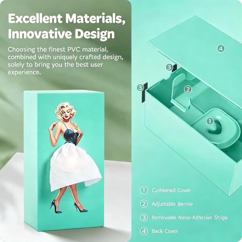 Skirt Tissue Box Holder, Charming and Cute Tissue Box Cover Rectangle Acrylic Tissue Box, Stylish Skirt Tissue Box Holder, Decorative Tissue Cover for Bathroom Toilet Bedroom Living Room Table Desk