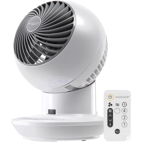 IRIS USA WOOZOO Air Circulator Fan with Remote, Oscillation, 3 Speeds, 52ft Max Air Distance, Adjustable Tilt, Quiet Motor, Small Fan for Bedroom, Office, Dorm, White‼️light dirt and missing remote‼️