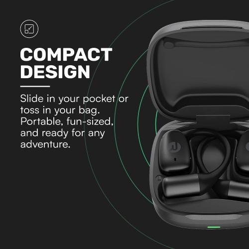 Raycon Essential Open Ear Earbuds – Open Ear Headphones, Earbuds Wireless Bluetooth, Sweat & Water-Resistant Earphones, Running Headphones with Ultra-Lightweight Design, 36 Hours Battery Life (Mint)