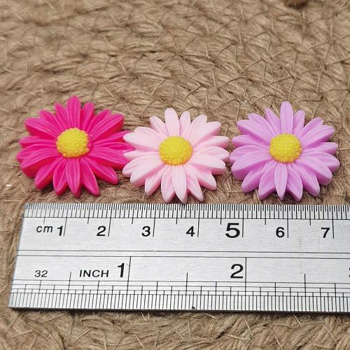 Chenkou Craft Random 100pcs Mix Color Lovely Daisy Flower Flatback Resin Charms Hair Clip Hairpin DIY Craft Jewelry Phone Decoration (Mix, 27mm(1 1/16))
