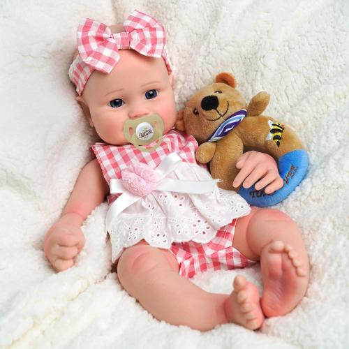 JIZHI Reborn Baby Dolls Silicone Full Body -16 Inch 5.73lb Weighted Full Platinum Silicone Baby Doll Real Life Baby Dolls with Complete Accessories for Kids Age 3