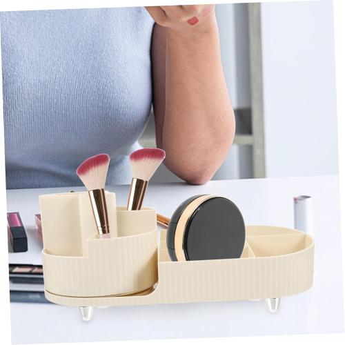 Rotating Makeup Brush Organizer Capacity Chic Cosmetic Storage for Vanity Multifunctional Brush Holder for Makeup and Stationery Design