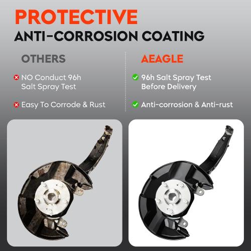 Front Right Steering Knuckle & Wheel Bearing Hub Assembly for Acura TSX 2009-2014, Honda Accord 2008-2012, 698-446 698446 LK052, Passenger Side