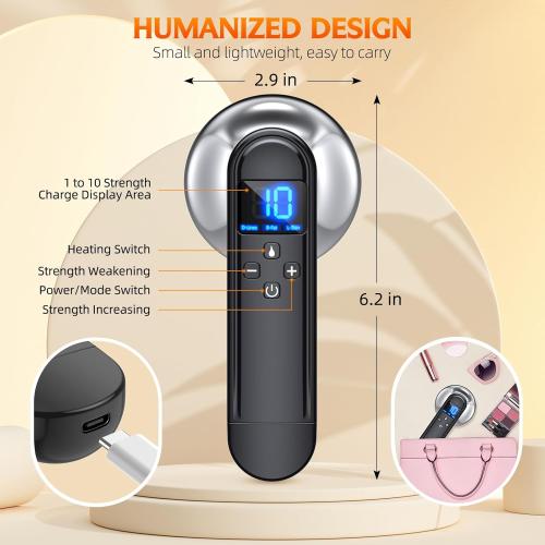 COMEBY Body Sculpting Machine - Professional Handheld Cordless Cellulite Massager - Suitable for Belly, Neck, Legs, Hip, Arms