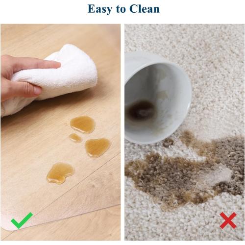 Clear Runner Rug for Hallway, 2'x6' No Slip Waterproof Kitchen Standing Floor Mat for High Traffic, Vinyl Indoor Outdoor Entryway Area Rug for Laundry, Bedroom, Living Room