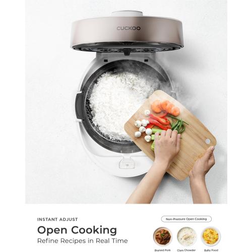 CUCKOO Twin Pressure Rice Cooker 6-Cup Uncooked / 12-Cup Cooked with Nonstick Inner Pot, Versatile Rice Maker & Warmer with 16 Menu Options, Open Cooking Mode, Voice Guide, White (CRP-ST0609FW)