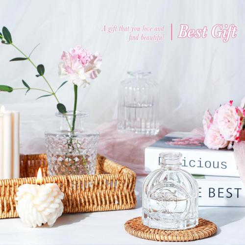 UPBUD Clear Glass Bud Vases Set of 12, Small Vases for Flowers
