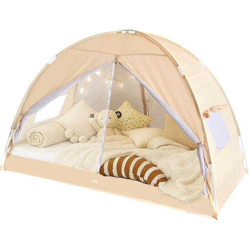 LEEDOR® Bed Tent Dream Tents Bed Canopy Shelter Cabin Indoor Privacy Warm Breathable Pop Up Twin/Full/Queen for Kids and Adult Patent Pending(Mattress Not Included)