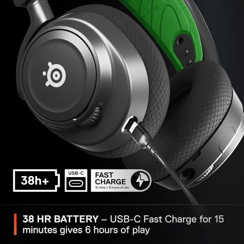 SteelSeries Arctis Nova 7X Wireless Multi-Platform Gaming Headset — Neodymium Magnetic Drivers — 2.4GHz Bluetooth — 38Hr USB-C Battery — AI Mic — Xbox Series X|S, PC, PS5, Switch, VR, Mobile - Black