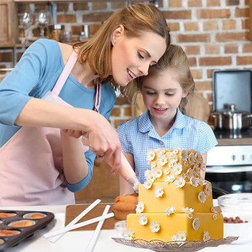 25PCS 12 Inch White Plastic Cake Dowel Rods for Tiered Cake Construction and Stacking