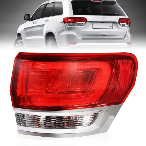 Single Boine Tail Light Compatible With 2014-2021 Jeep Grand Cherokee Laredo/Limited/Overland/Summit Turn Signal Back Up Rear Light - Bulb Included (Outer Right Passenger Side)