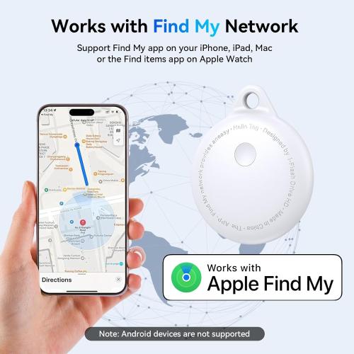 Smart Tags-4 Pack, Smart Bluetooth Tracker Work with Apple Find My, Key Finders and Find My Tracker, Game Changer Waterproof Smart Tag with Key Ring Tracker Tag for Keys/Luggage/Wallet