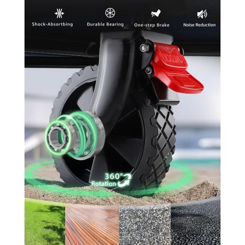 Color Black Collapsible Wagon, Foldable Wagon with Tailgate Extended, 360lbs Heavy Duty, Portable Lightweight Utility Wagon for Grocery, Camping, Garden, Sports, Black T