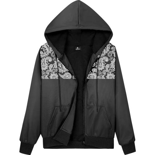 Size L...Hoodies for Women Winter Warm Thick Sherpa Lined Fleece Sweatshirt - Full Zip Up Tie Dye Hooded Jacket