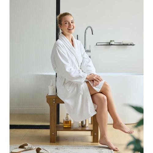 20.5 HDPS Shower Bench Seat, Waterproof Shower Stool for Shaving Legs, Heavy Duty Plastic Bath Spa Chair Seat with Storage Shelf, No Maintenance, Brown, Weight Capacity 500LBS