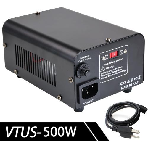 Yinleader 500W Voltage Transformer Power Converter(110V to 220V, 220V to 110V) Step Up/Down Converter 110/120 Volt - 220/240 Volt w/US Power Cord [300W Continuous Power]