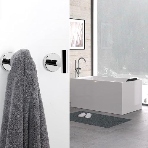 NearMoon Bath Towel Hooks- SUS 304 Stainless Steel Robe Hook Holder, Heavy Duty Coat Hook for Bathroom Livingroom Hotel Kitchen Garage, Wall Mounted (Chrome Finish, 4 Pack)