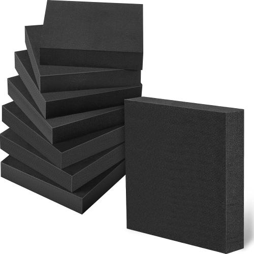 8 Pcs Non Slip Furniture Pads 4 x 4 x 3/4 Thick Foam Rubber Pad Heavy Duty Furniture Grippers Anti Vibration Rubber Feet Mat Floor Protectors for Hardwood Floors Washing Machines Chair Bed Table