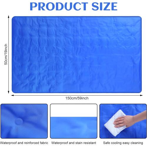 Drydiet Cooling Pad Mat for Bed,Gel,Plain,60 X 20 Inch,Blue