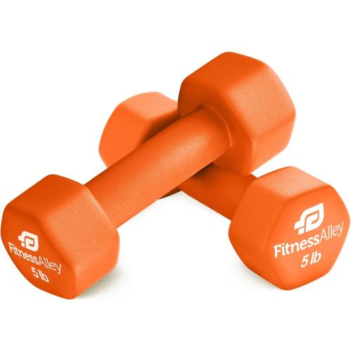 Neoprene Coated Workout Dumbbells set of 2 – Anti Roll, Non Slip with Smooth Grip Fitness & Exercise Dumbbells – Hexagon Shaped Hand Weights for Women & Men – Best Choice for Gyms & home use