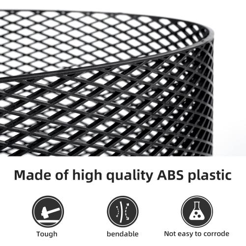 AggAuto 47x16 ABS Plastic Universal Car Grill Mesh, Automotive Grille Insert Bumper Rhombic Hole 10x30mm Grids Black