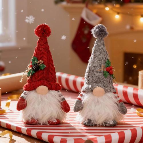 HORLIMER 2 Pcs 11.8 inches Lighted Christmas Gnomes Decorations, Light Up Swedish Santa Gnomes Plush for Christmas Xmas Decor