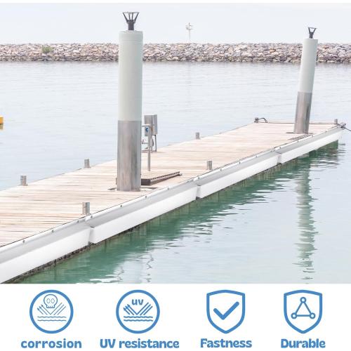 Spiareal Edge Dock Bumpers Straight Marine Boat Bumpers for Docking UV Resistant Boat Dock Fenders for Docking, Preventing Dent and Scratch, White
