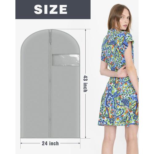 Garment Bags Suit Bags for closet storage 9 Packs Garment Covers 24 x 43 Inchs for Storage Suits, T-shirts and Jackets, Suit Covers for Hanging Clothes on Closet or Travel
