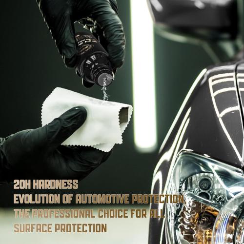 20H Professional Graphene Ceramic Coating for Cars (70ml) - 10  Years Protection, Hydrophobic, Scratch & UV Resistant, High Gloss Finish - Professional-Grade Car Detailing Kit - Easy Application