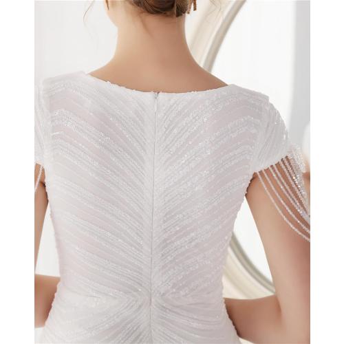Size XXL houstil Formal Dresses for Women Sequin 1920s Full Length Evening Party Gown Great Gatsby Cocktail Wedding Dress