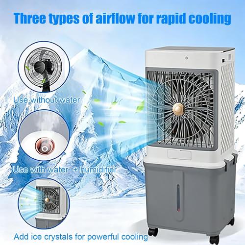Water AC Unit, 8.5gal Water Tank, 120° Oscillation with 7H Timer and 3 Cooling Modes, Evaporative Cooler for Home, Office & Garage Use