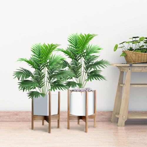 Beebel 30 Artificial Palm Plants Leaves Tropical Greenery Bush Imitation Faux Fake Palm Tree Leaf for Home Kitchen Party Flowers Arrangement Wedding Decorations