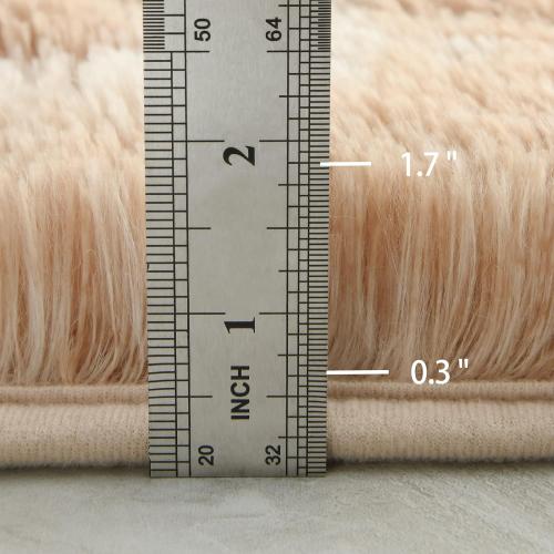 Hutha 4x6 Large Area Rugs for Living Room, Super Soft Fluffy Modern Bedroom Rug, Tie-Dyed Beige Indoor Shag Fuzzy Carpets for Girls Kids Nursery Room Home Decor