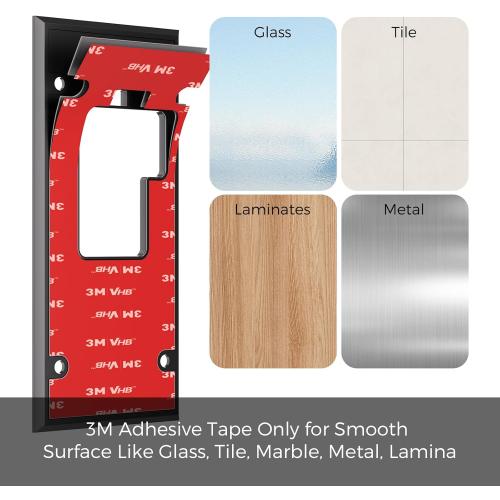No Drill Doorbell Mount for Ring Battery Doorbell (2024 Release) - Strong Adhesive Mounting Plate, Renter Friendly Apartment & Office Video Doorbell Holder Bracket, Easy Install Accessories Kit